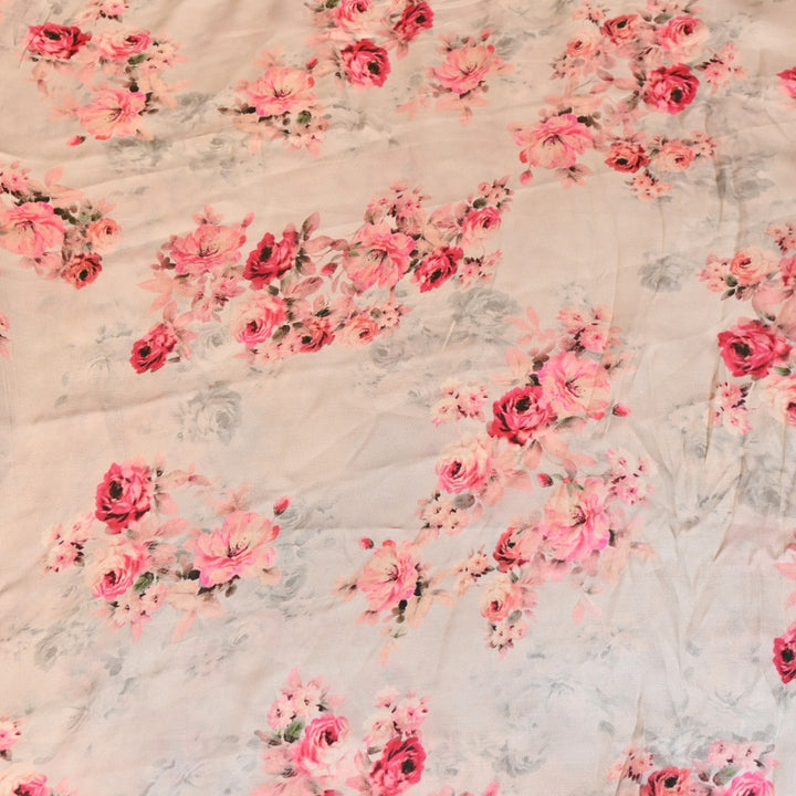Elegant Modal Satin Digital Print Fabric 5 – Soft Luxury Designer Fabric - 001416-F5