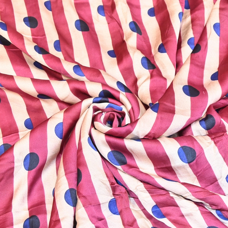 Elegant Modal Satin Digital Print Fabric 5 – Soft Luxury Designer Fabric - 001416-F6