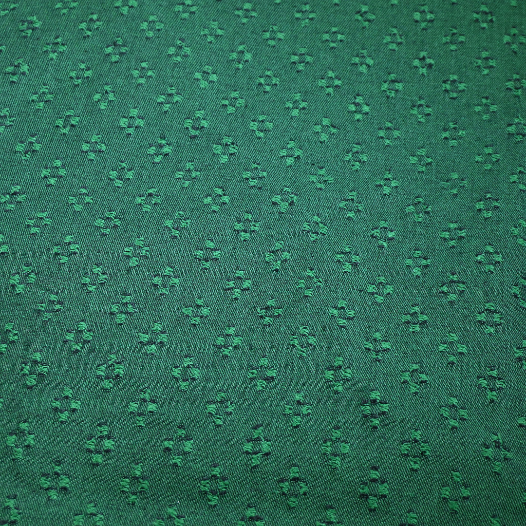 Premium Designer Denim Fabric with Textured Embroidery – Stylish Jacquard Denim Fabric 048R50-2