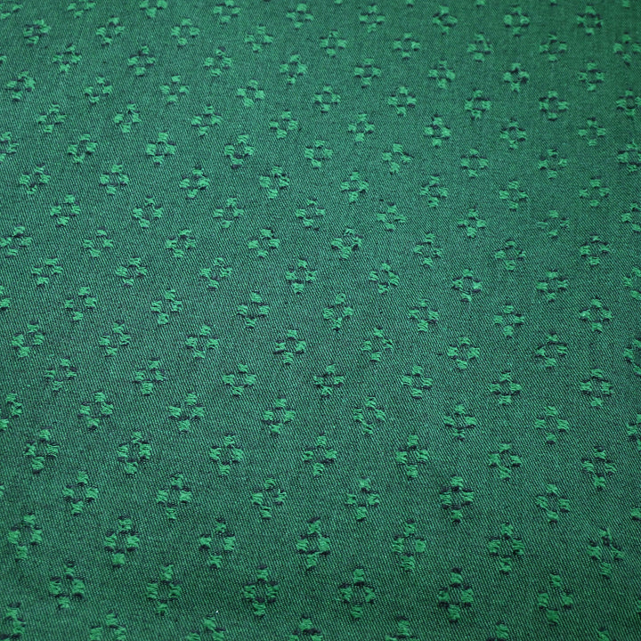Premium Designer Denim Fabric with Textured Embroidery – Stylish Jacquard Denim Fabric 048R50-2