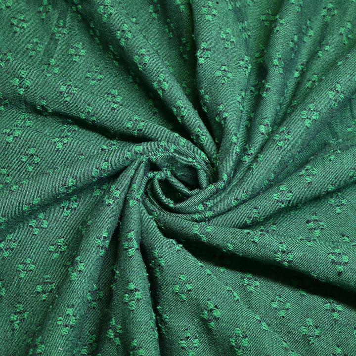 Premium Designer Denim Fabric with Textured Embroidery – Stylish Jacquard Denim Fabric 048R50-2