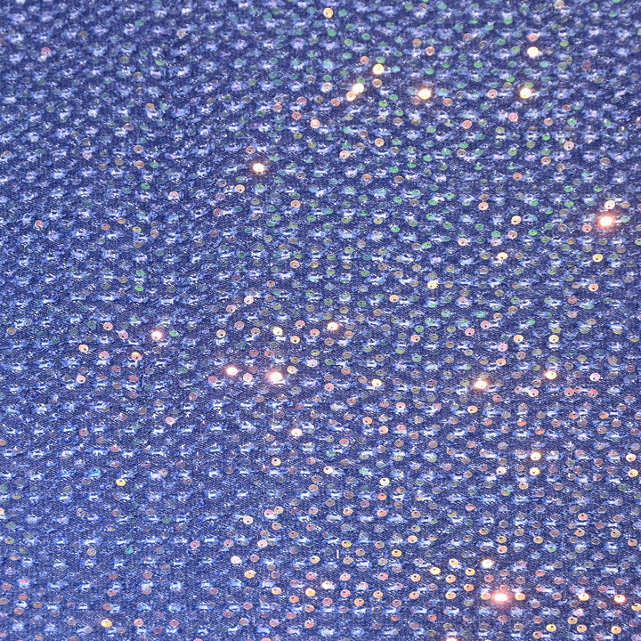 Premium Denim Sequin Embroidery Fabric – Designer Sparkle Denim Fabric - 059RS0-A