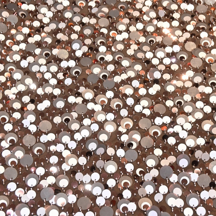 Imported Georgette Sequin Embroidery Fabric | Heavy Embellished Designer Georgette Fabric - CF4908-C