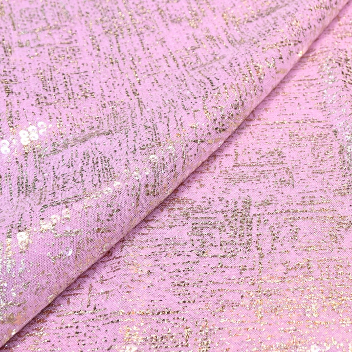 Lycra Net Zari Sequins Embroidery Fabric – Premium Designer Net Fabric - AT11826A-C