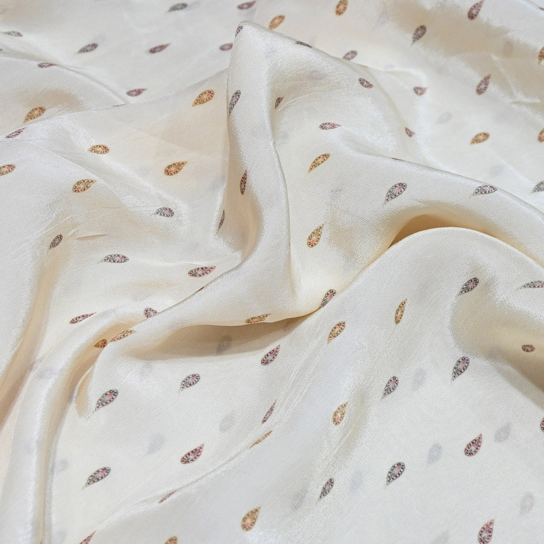 Premium Bemberg Crepe Digital Print Fabric | Soft Flowing Designer Printed Fabric | BAM275-10