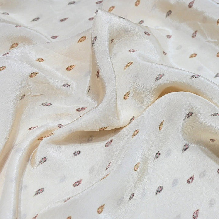 Premium Bemberg Crepe Digital Print Fabric | Soft Flowing Designer Printed Fabric | BAM275-10
