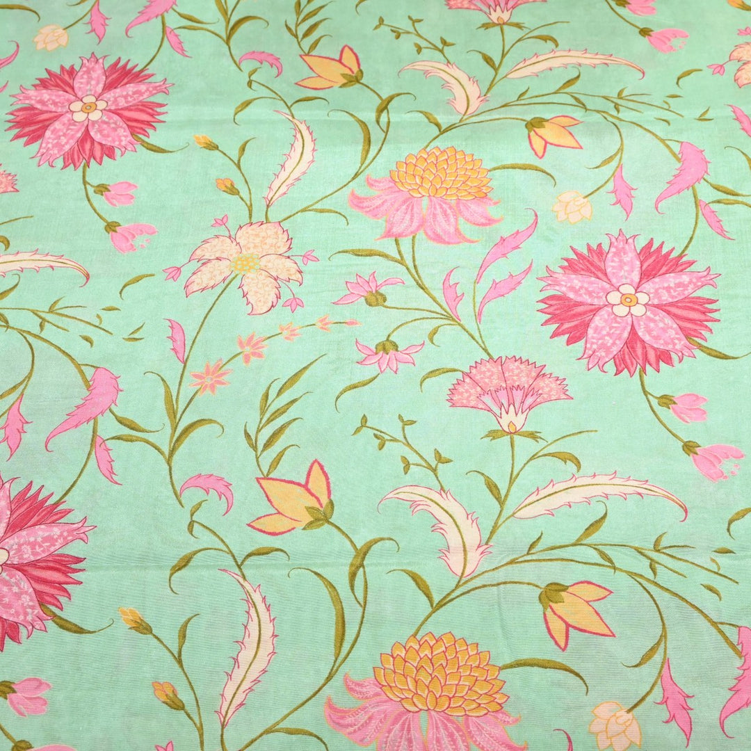 Fringy Floor Color Muslin Digital Print Fabric-000844-1