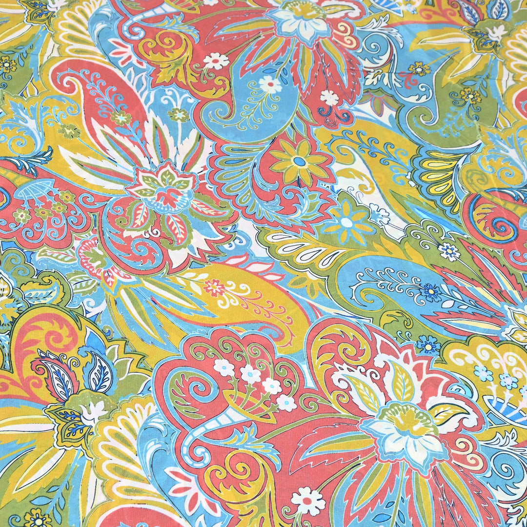 Premium Bemberg Crepe Digital Print Fabric | Soft Flowing Designer Printed Fabric | BAM275-5