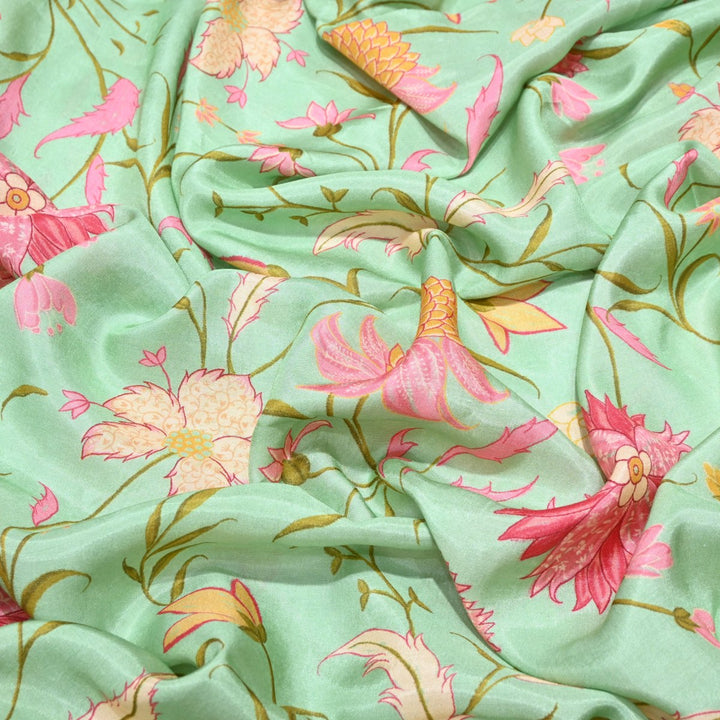 Fringy Floor Color Muslin Digital Print Fabric-000844-1