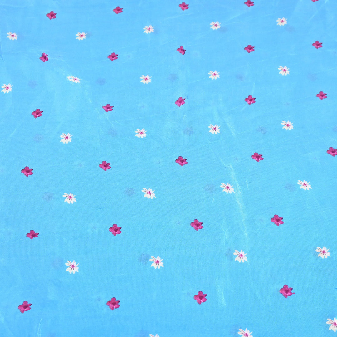 Premium Bemberg Crepe Digital Print Fabric | Soft Flowing Designer Printed Fabric | BAM275-4