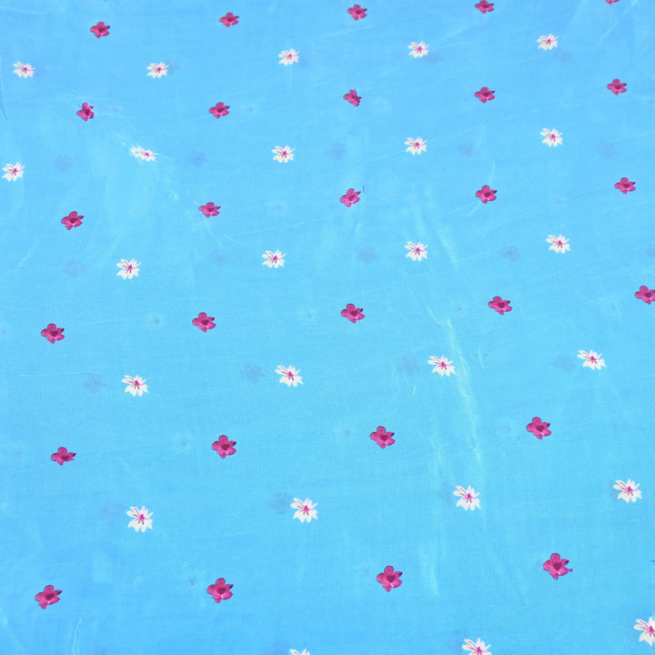 Premium Bemberg Crepe Digital Print Fabric | Soft Flowing Designer Printed Fabric | BAM275-4