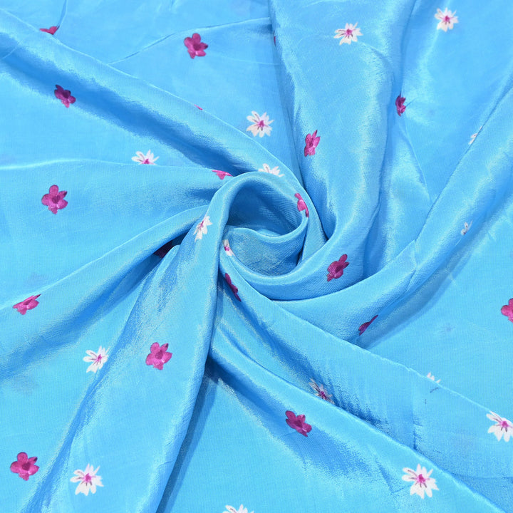 Premium Bemberg Crepe Digital Print Fabric | Soft Flowing Designer Printed Fabric | BAM275-4