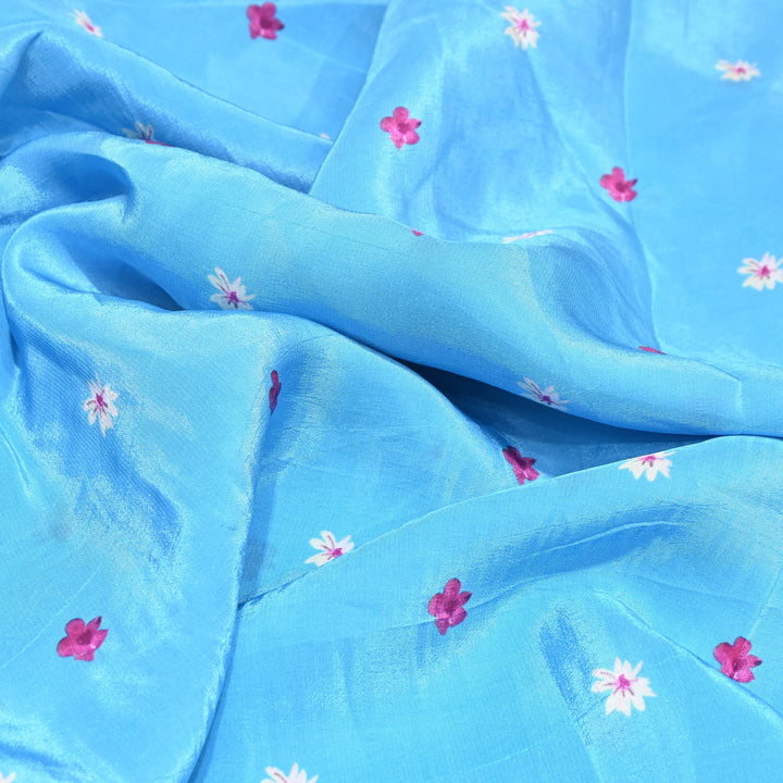 Premium Bemberg Crepe Digital Print Fabric | Soft Flowing Designer Printed Fabric | BAM275-4