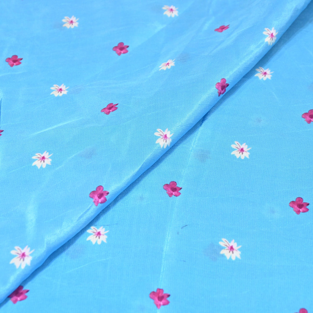 Premium Bemberg Crepe Digital Print Fabric | Soft Flowing Designer Printed Fabric | BAM275-4