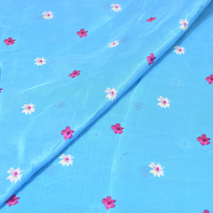 Premium Bemberg Crepe Digital Print Fabric | Soft Flowing Designer Printed Fabric | BAM275-4
