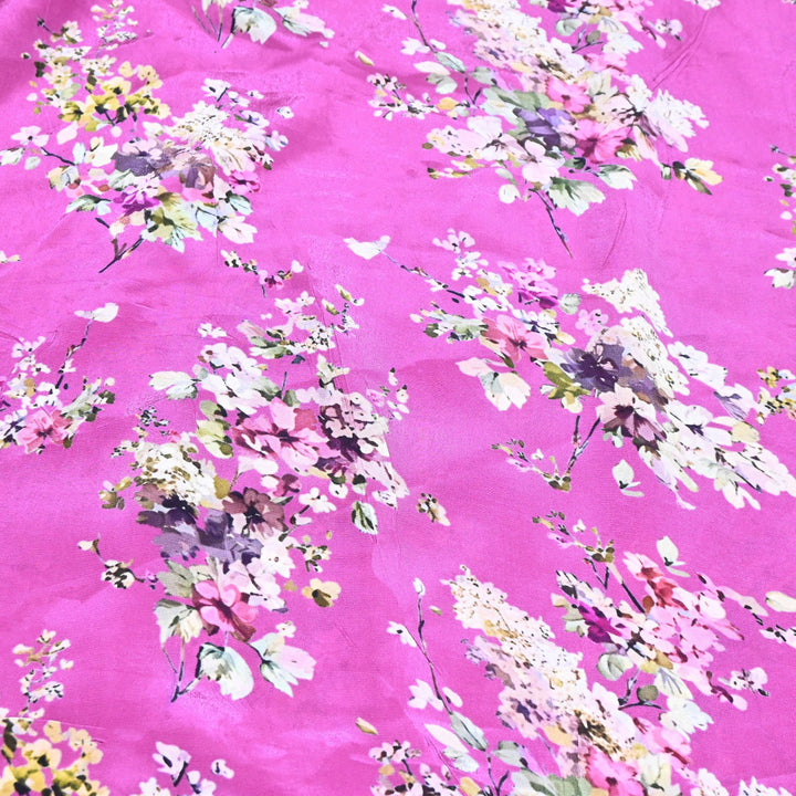 Premium Bemberg Crepe Digital Print Fabric | Soft Flowing Designer Printed Fabric | BAM275-17
