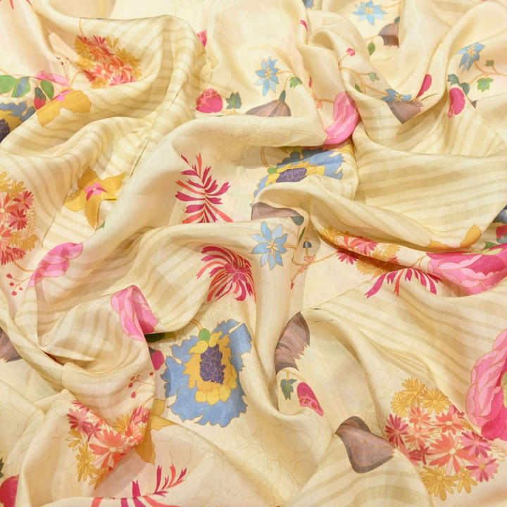 Multicolor Muslin Digital Print Fabric-000844-5