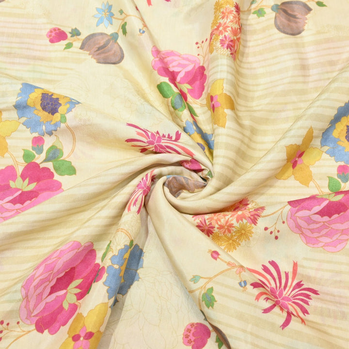 Multicolor Muslin Digital Print Fabric-000844-5