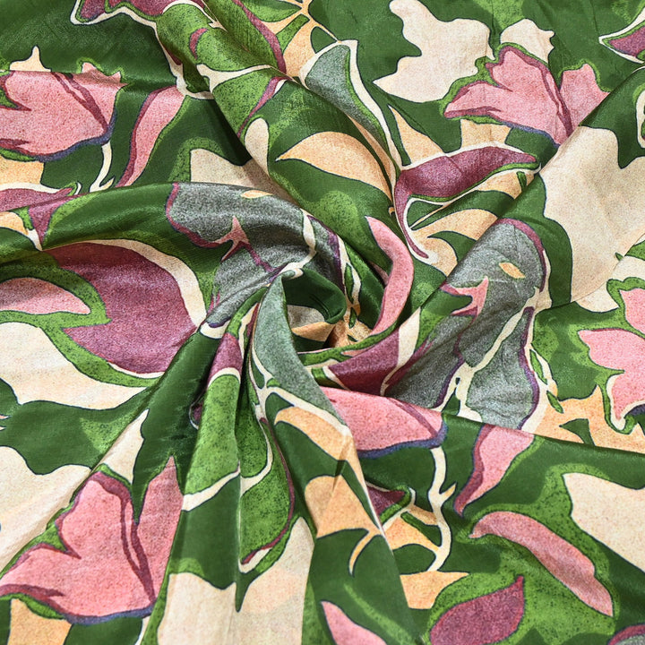 Premium Bemberg Crepe Digital Print Fabric | Soft Flowing Designer Printed Fabric | BAM275-19