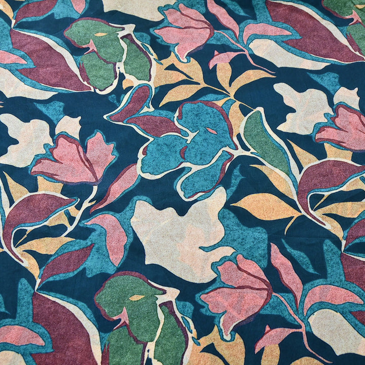 Premium Bemberg Crepe Digital Print Fabric | Soft Flowing Designer Printed Fabric | BAM275-21