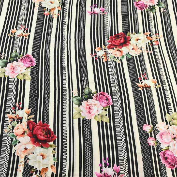 Multicolor Muslin Digital Print Fabric-000844-8