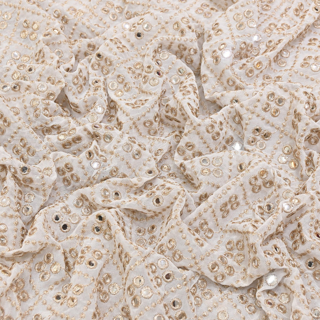 Premium Viscose Georgette Embroidery Fabric | 002722