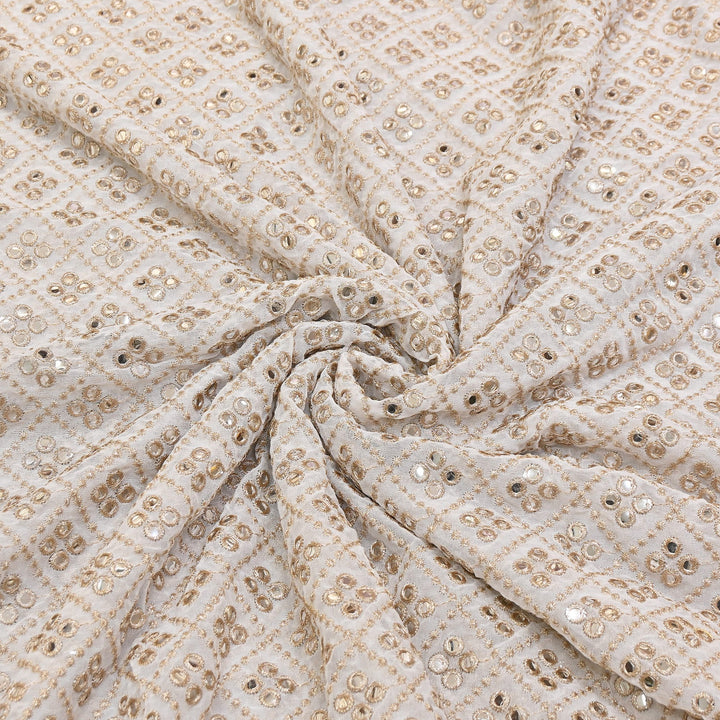 Premium Viscose Georgette Embroidery Fabric | 002722