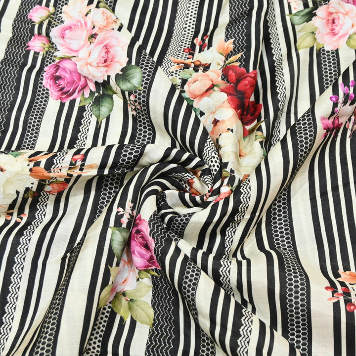 Multicolor Muslin Digital Print Fabric-000844-8
