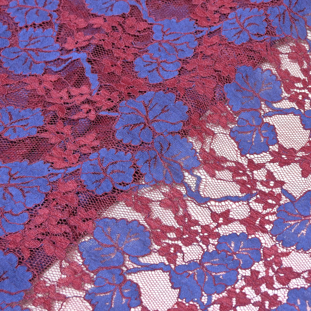 Cotton Lace Embroidery Fabric | Elegant Floral Embroidered Lace Ethnic Fabric-AT10926B-A1