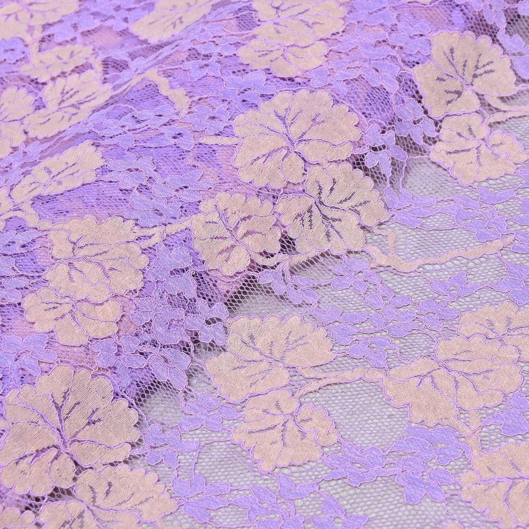 Cotton Lace Embroidery Fabric | Elegant Floral Embroidered Lace Ethnic Fabric-AT10926B-A2