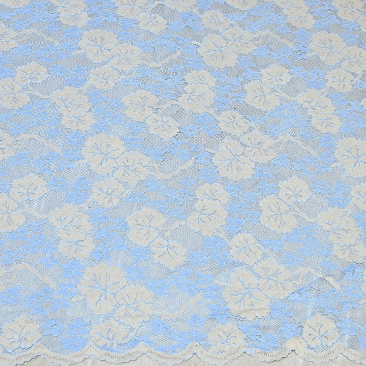 Cotton Lace Embroidery Fabric | Elegant Floral Embroidered Lace Ethnic Fabric-AT10926B-A7