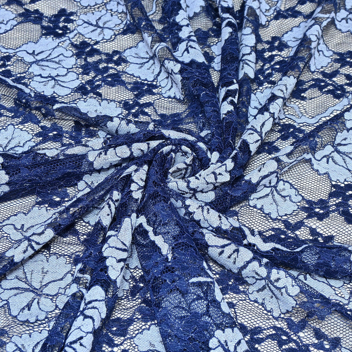 Cotton Lace Embroidery Fabric | Elegant Floral Embroidered Lace Ethnic Fabric-AT10926B-A6