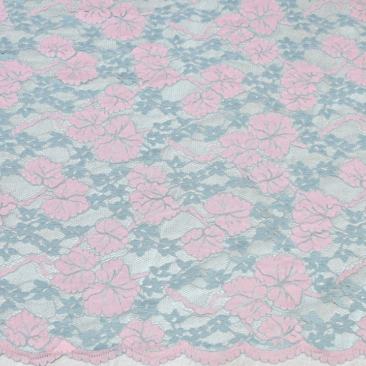 Cotton Lace Embroidery Fabric | Elegant Floral Embroidered Lace Ethnic Fabric-AT10926B-A8
