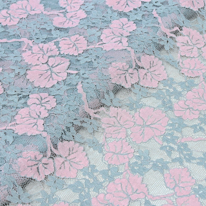 Cotton Lace Embroidery Fabric | Elegant Floral Embroidered Lace Ethnic Fabric-AT10926B-A8