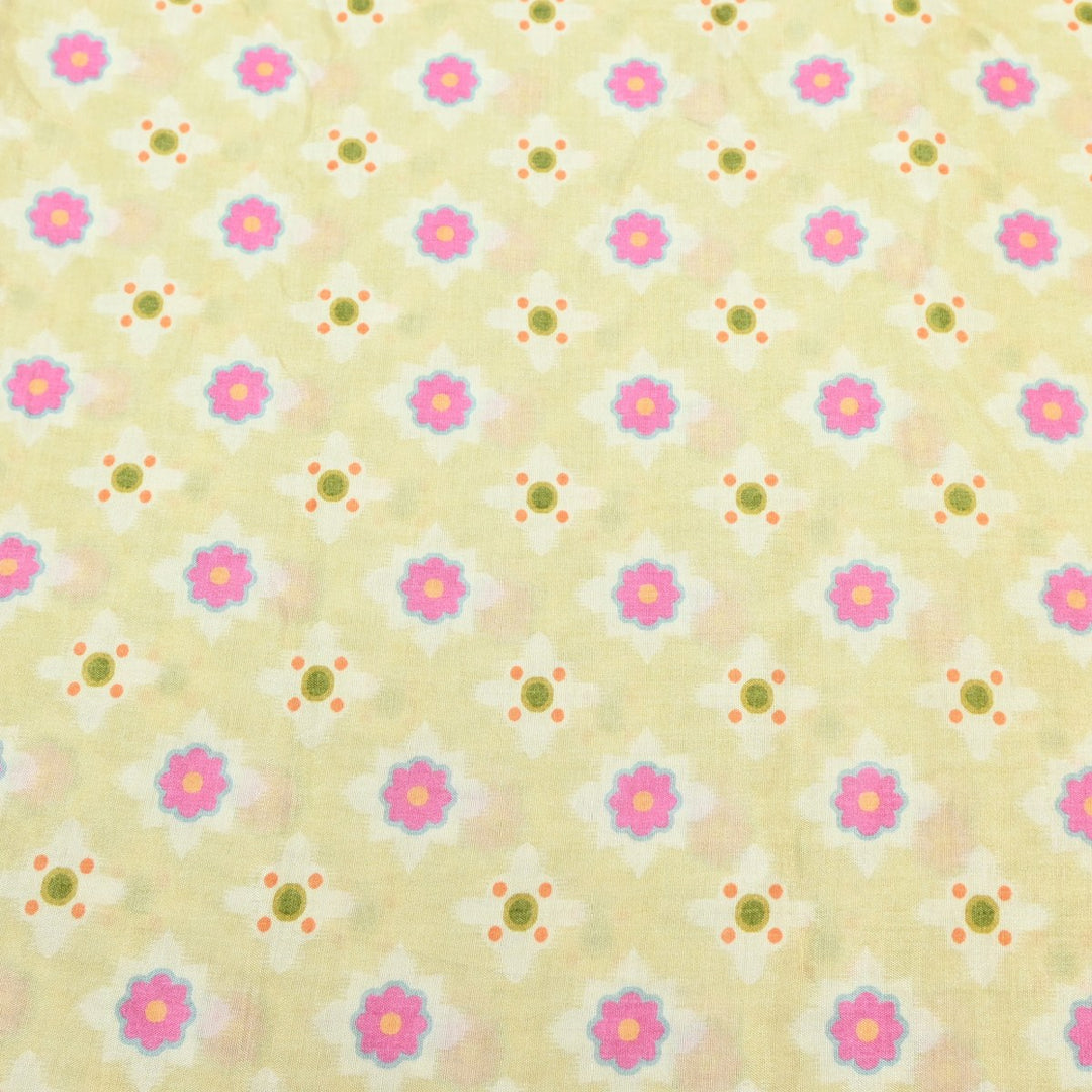 Multicolor Muslin Digital Print Fabric-000844-12