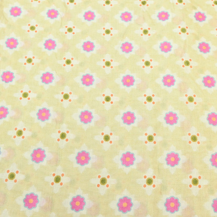 Multicolor Muslin Digital Print Fabric-000844-12