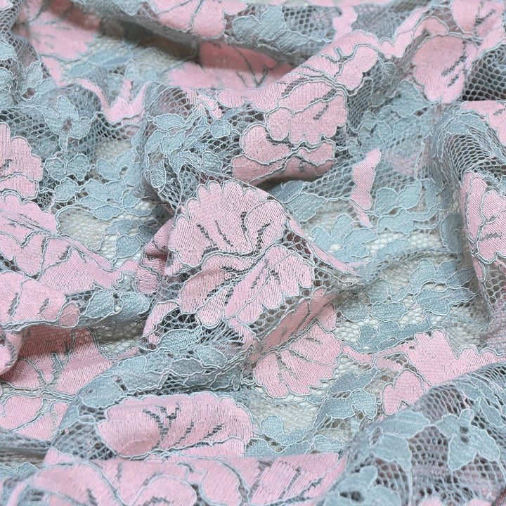 Cotton Lace Embroidery Fabric | Elegant Floral Embroidered Lace Ethnic Fabric-AT10926B-A8