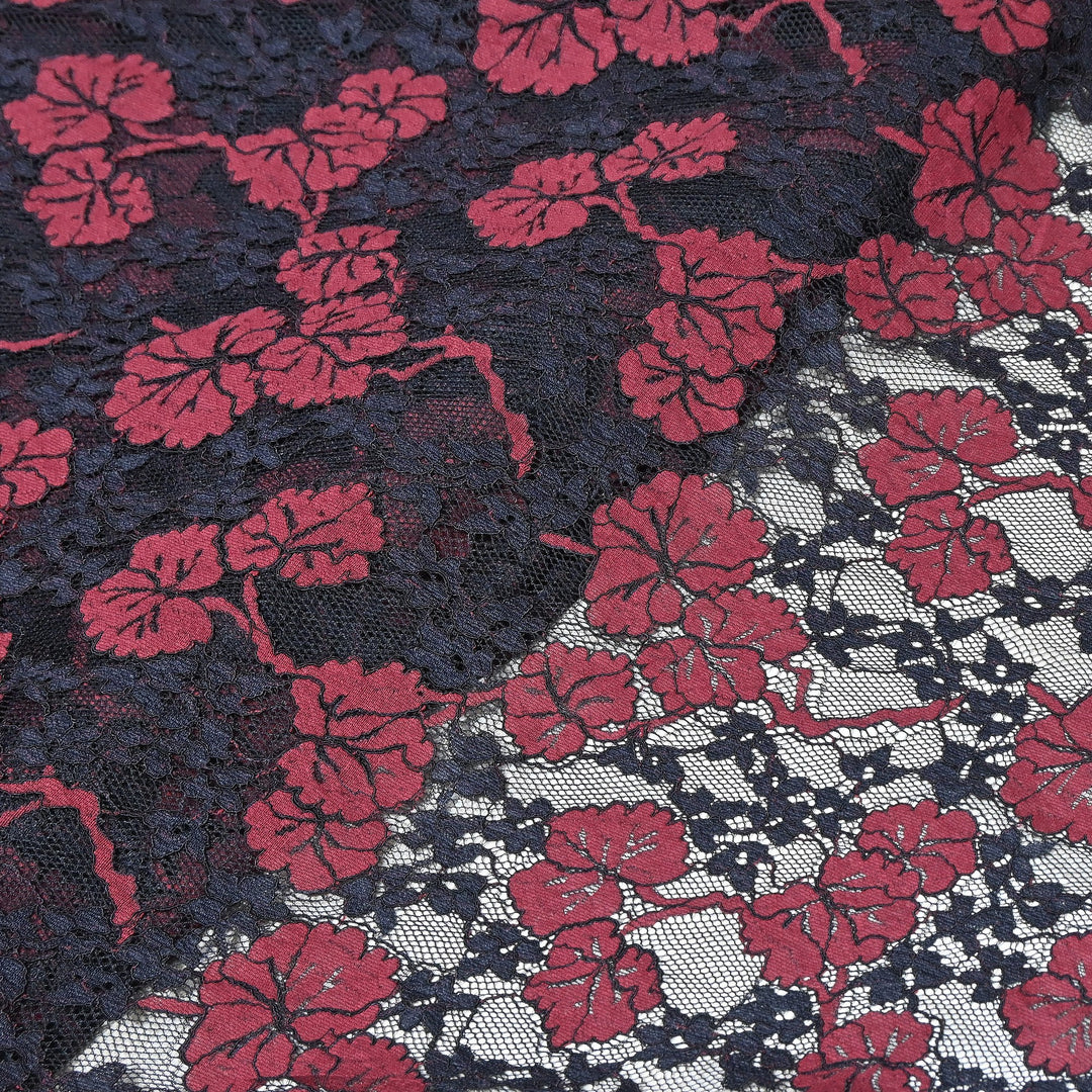 Cotton Lace Embroidery Fabric | Elegant Floral Embroidered Lace Ethnic Fabric-AT10926B-A5