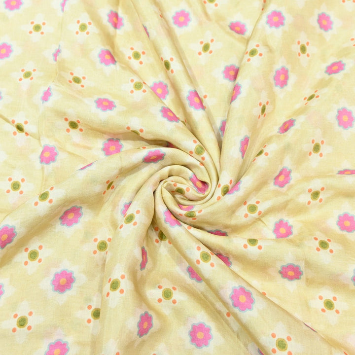 Multicolor Muslin Digital Print Fabric-000844-12