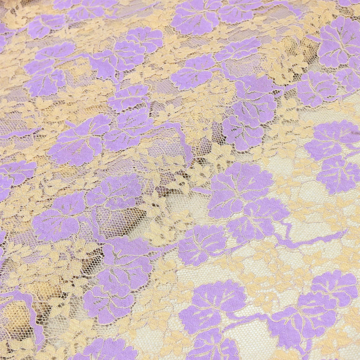 Cotton Lace Embroidery Fabric | Elegant Floral Embroidered Lace Ethnic Fabric-AT10926B-A3