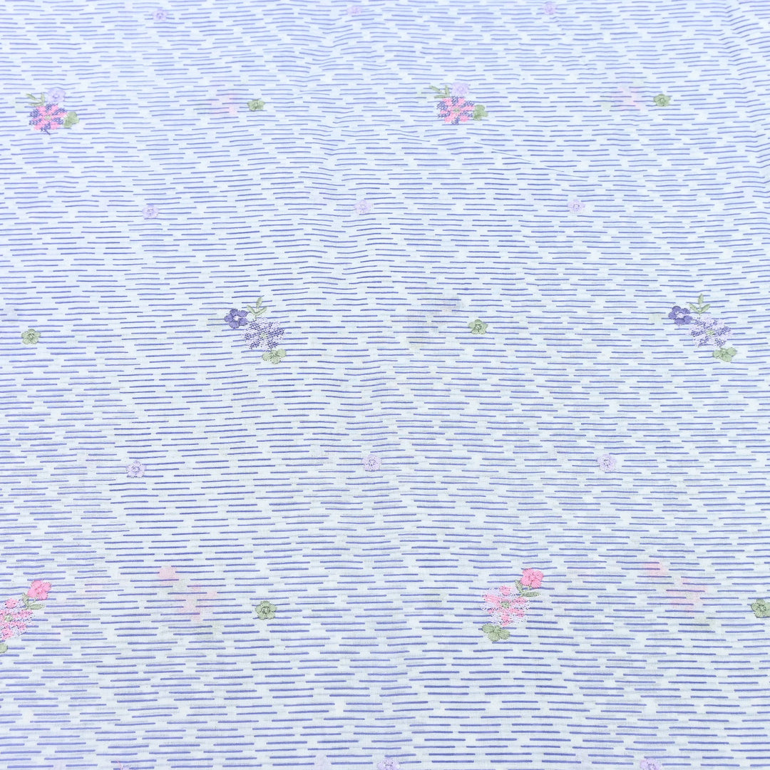 Premium Cotton Malmal Discharge Print Embroidery Fabric | Soft Lightweight Designer Fabric- GP4168A-1