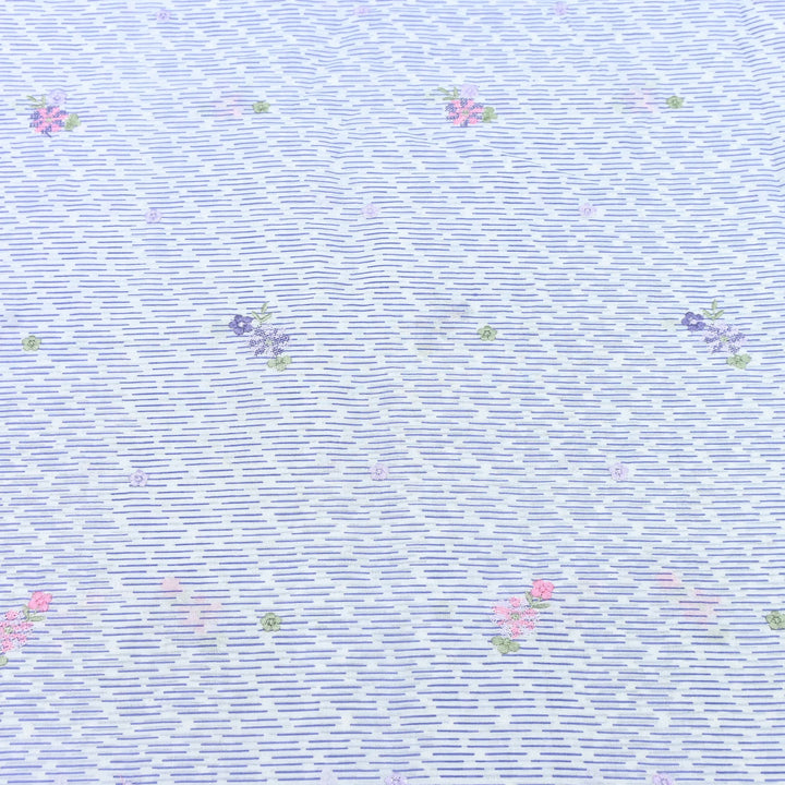 Premium Cotton Malmal Discharge Print Embroidery Fabric | Soft Lightweight Designer Fabric- GP4168A-1