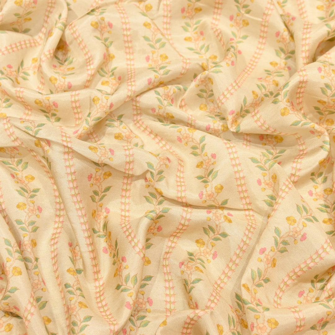 Multicolor Muslin Digital Print Fabric-000844-15