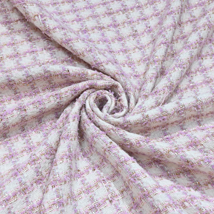 Premium Sequins Tweed Fabric – Soft Textured Designer Tweed Fabric-039R50-A7