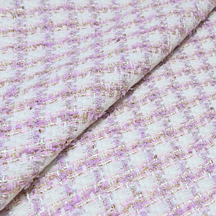 Premium Sequins Tweed Fabric – Soft Textured Designer Tweed Fabric-039R50-A7
