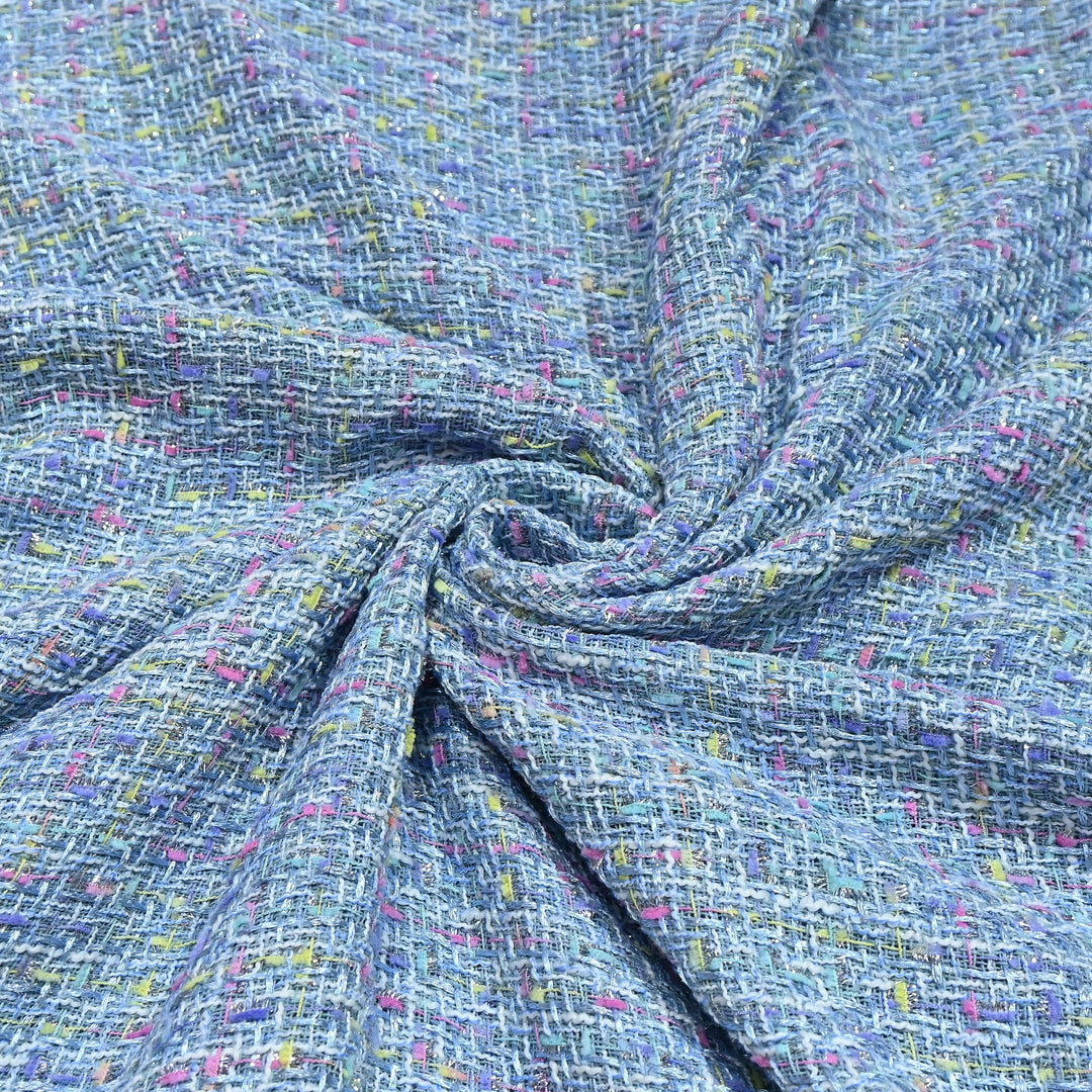 Premium Sequins Tweed Fabric – Soft Textured Designer Tweed Fabric-039R50-A6