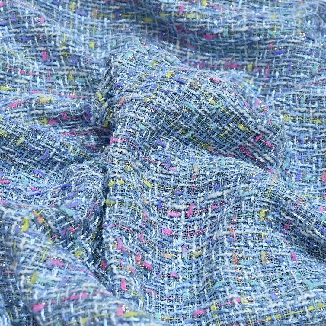 Premium Sequins Tweed Fabric – Soft Textured Designer Tweed Fabric-039R50-A6