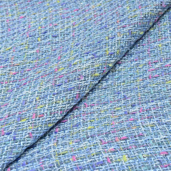 Premium Sequins Tweed Fabric – Soft Textured Designer Tweed Fabric-039R50-A6