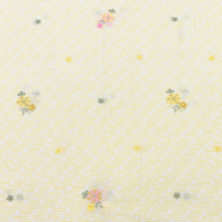 Premium Cotton Malmal Discharge Print Embroidery Fabric | Soft Lightweight Designer Fabric- GP4168A-2