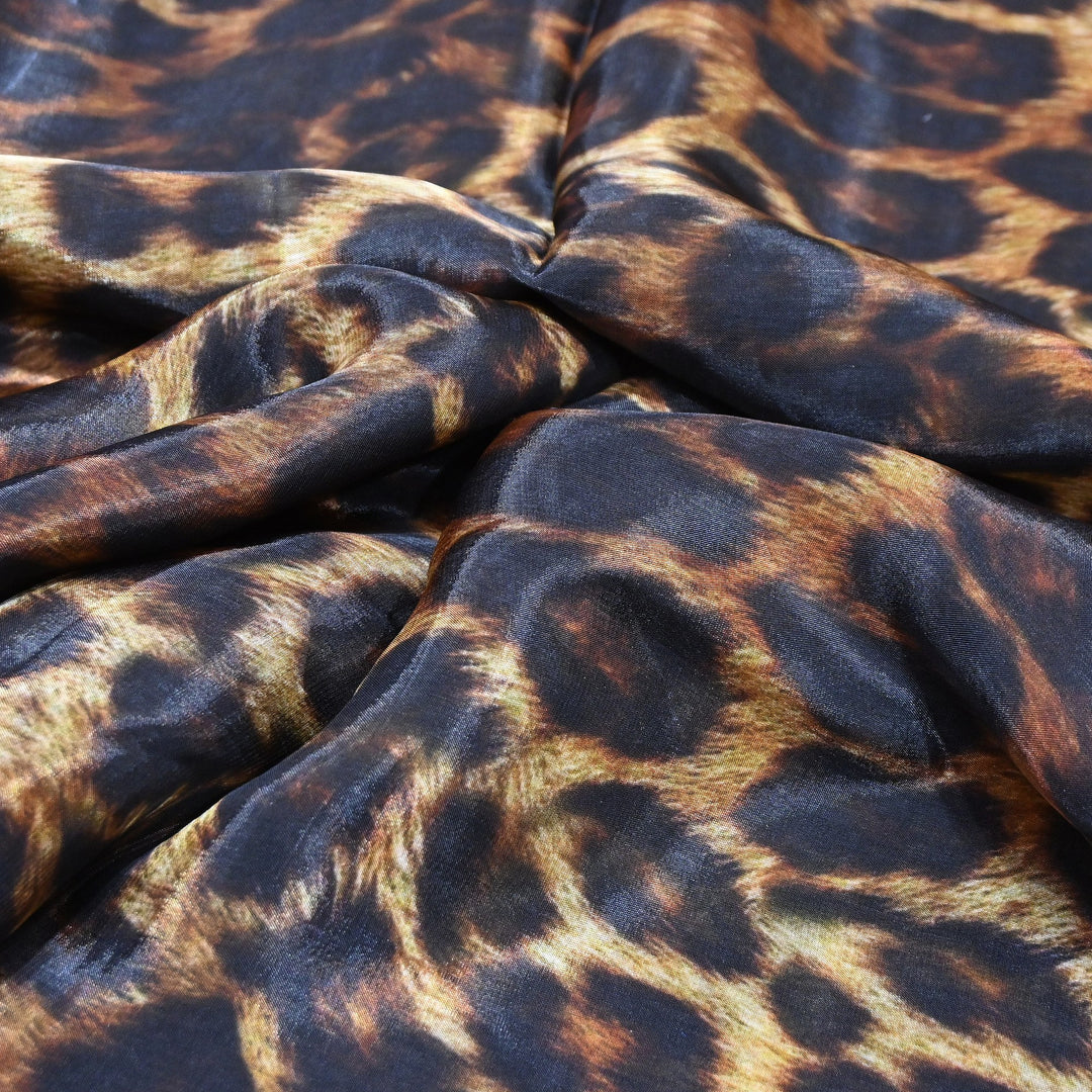 Premium Glass Organza Digital Print Fabric | Designer Printed Organza fabric-GLA200-6
